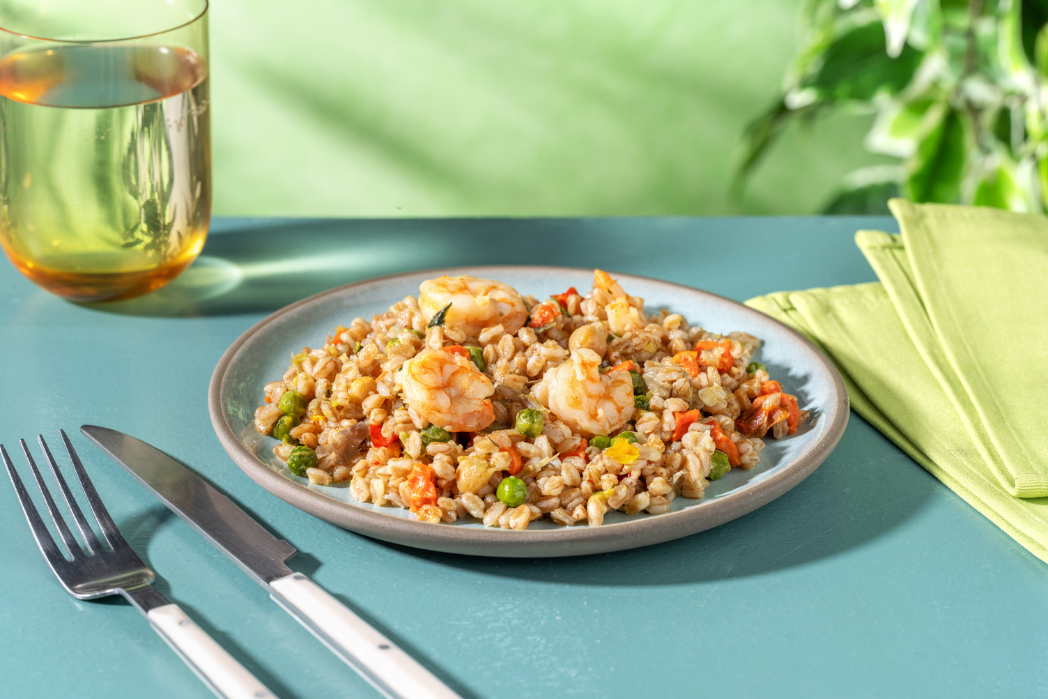 Insalata di farro con mazzancolle