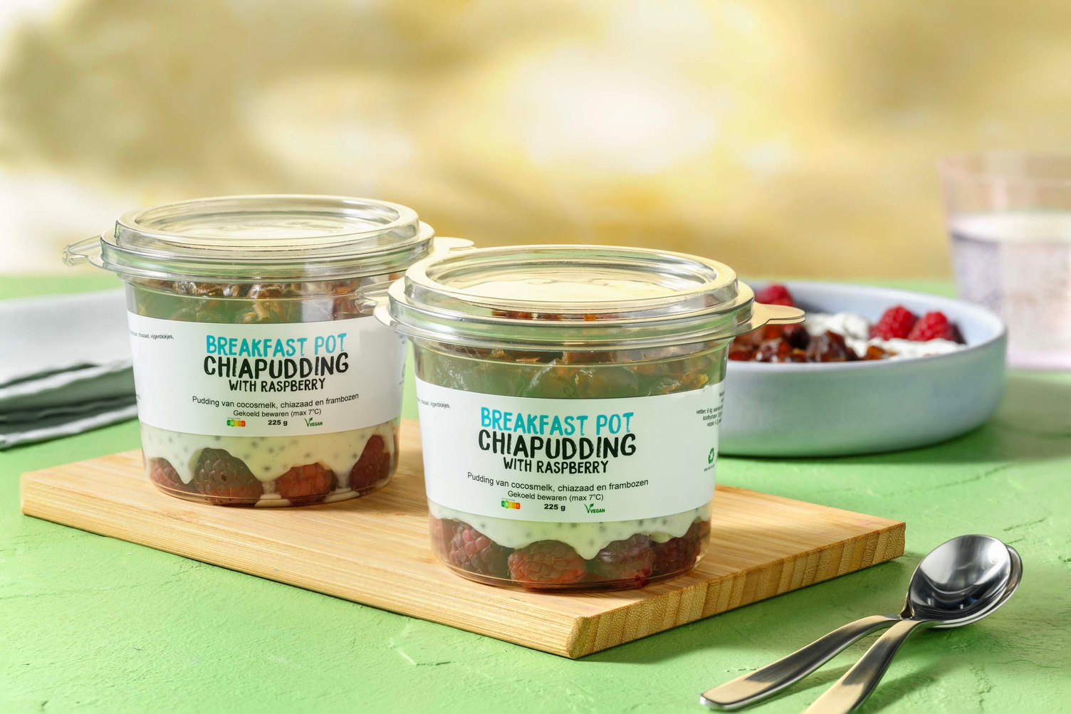 Chiapudding met framboos, vijg en dadel