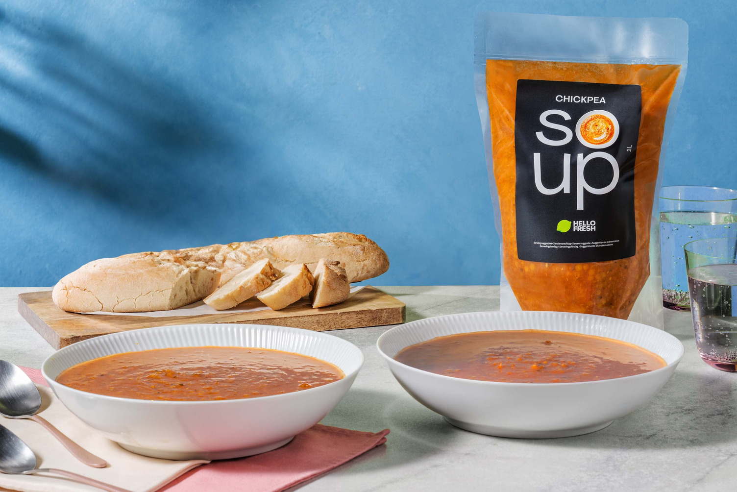 Chickpea Soup with Stone Oven Baked Baguette