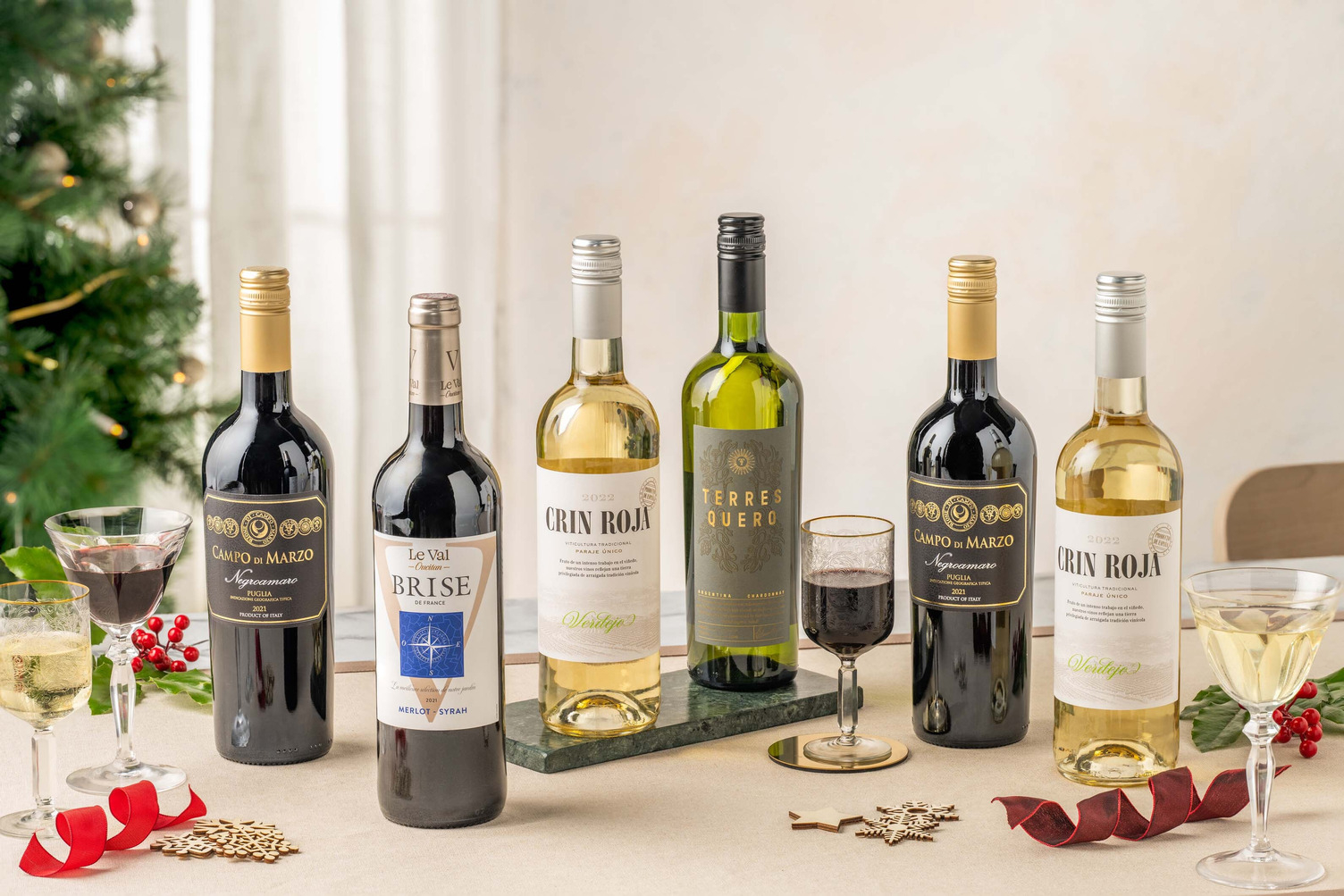 Vins assortis à la box de Noël