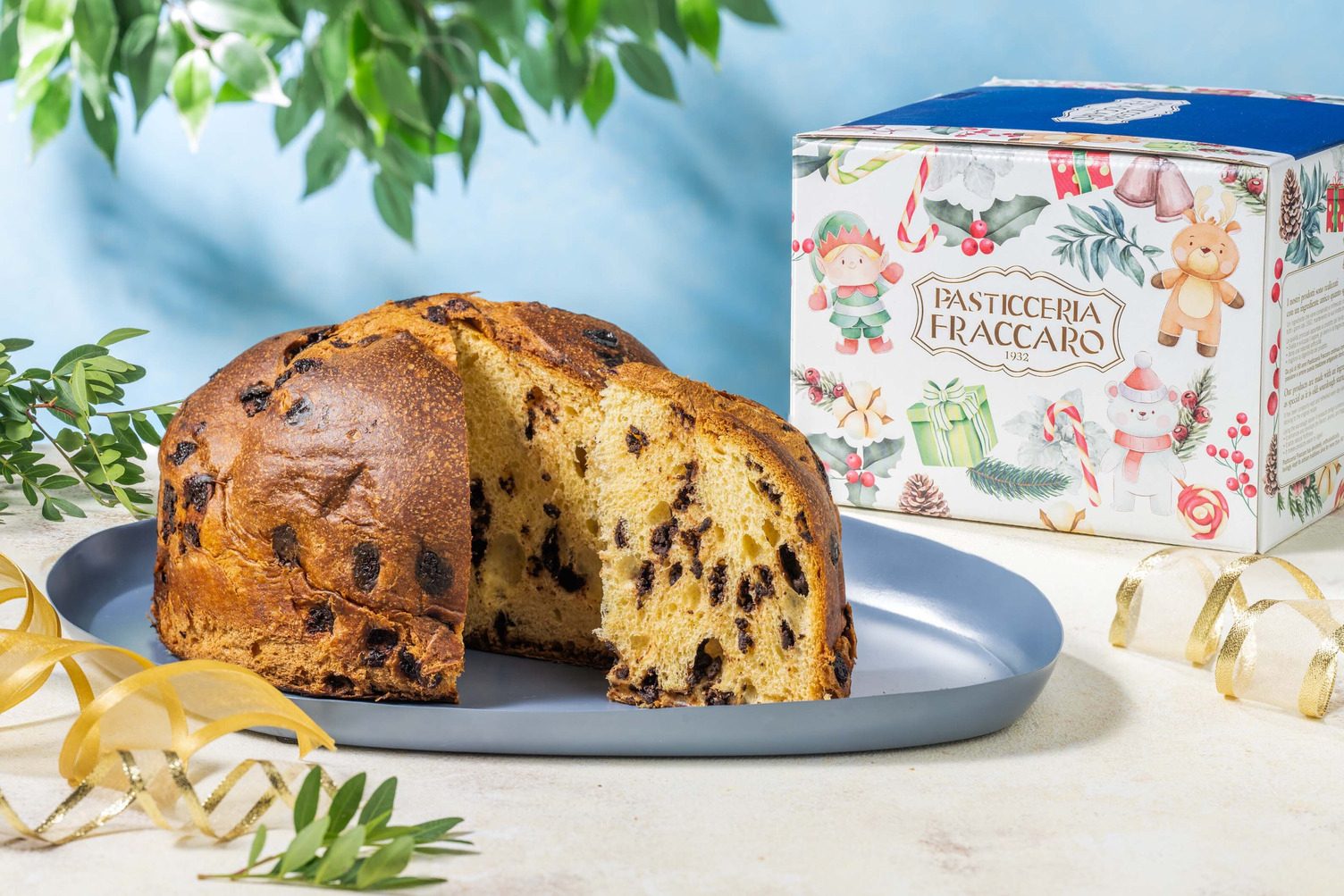 Panettone con praline di cioccolato