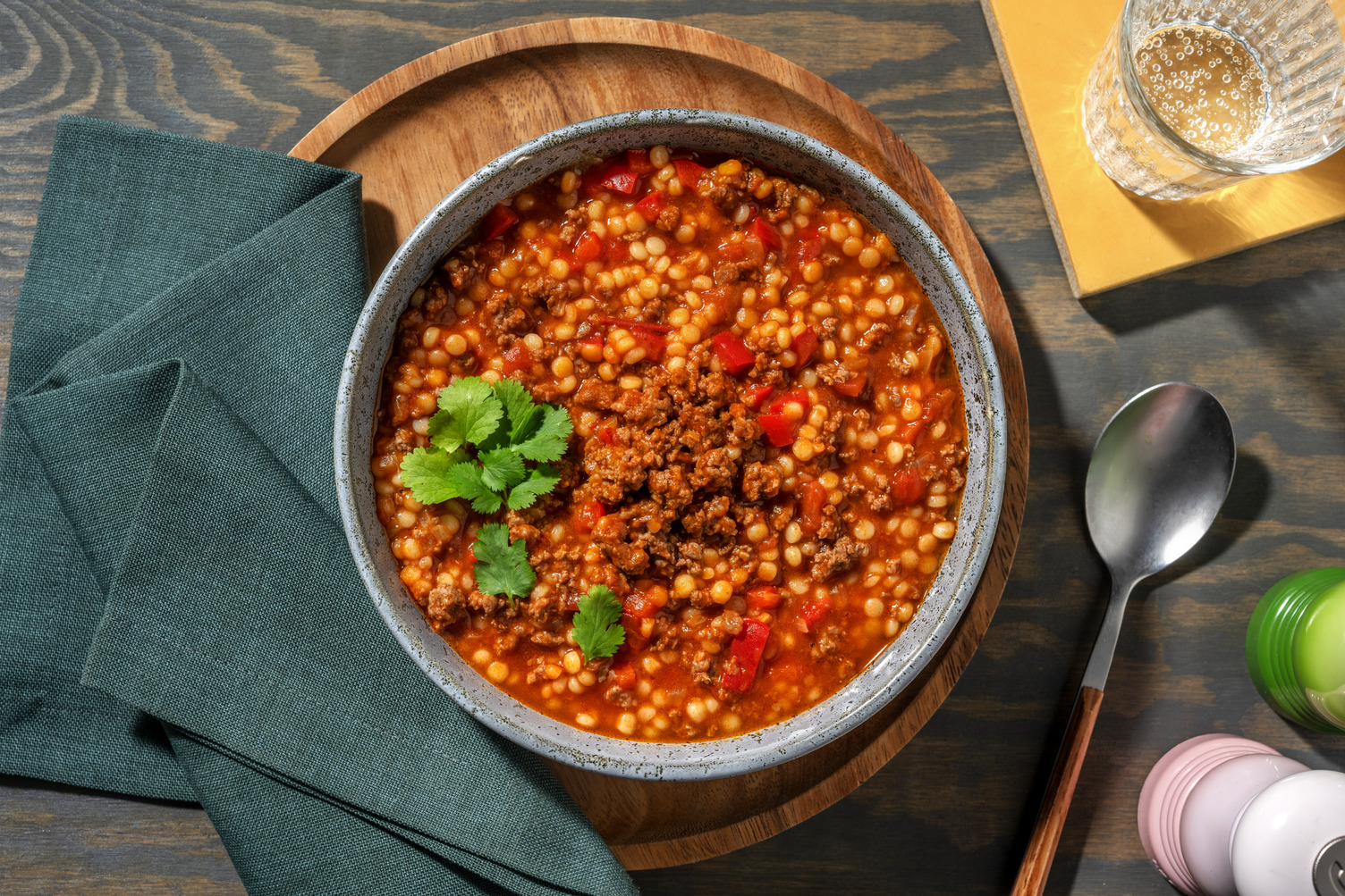 Guiso marroquí de ternera con verduras