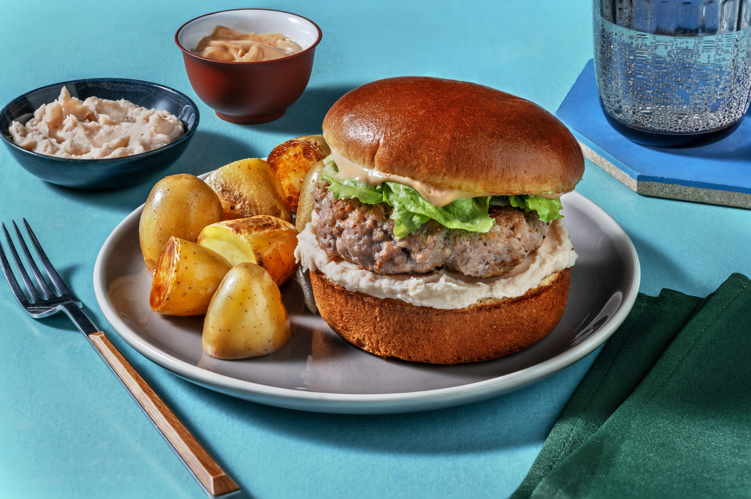 Salsiccia burger e crema di cannellini