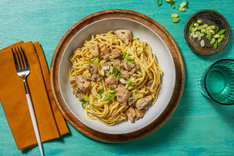 Chicken and Mushroom Linguine