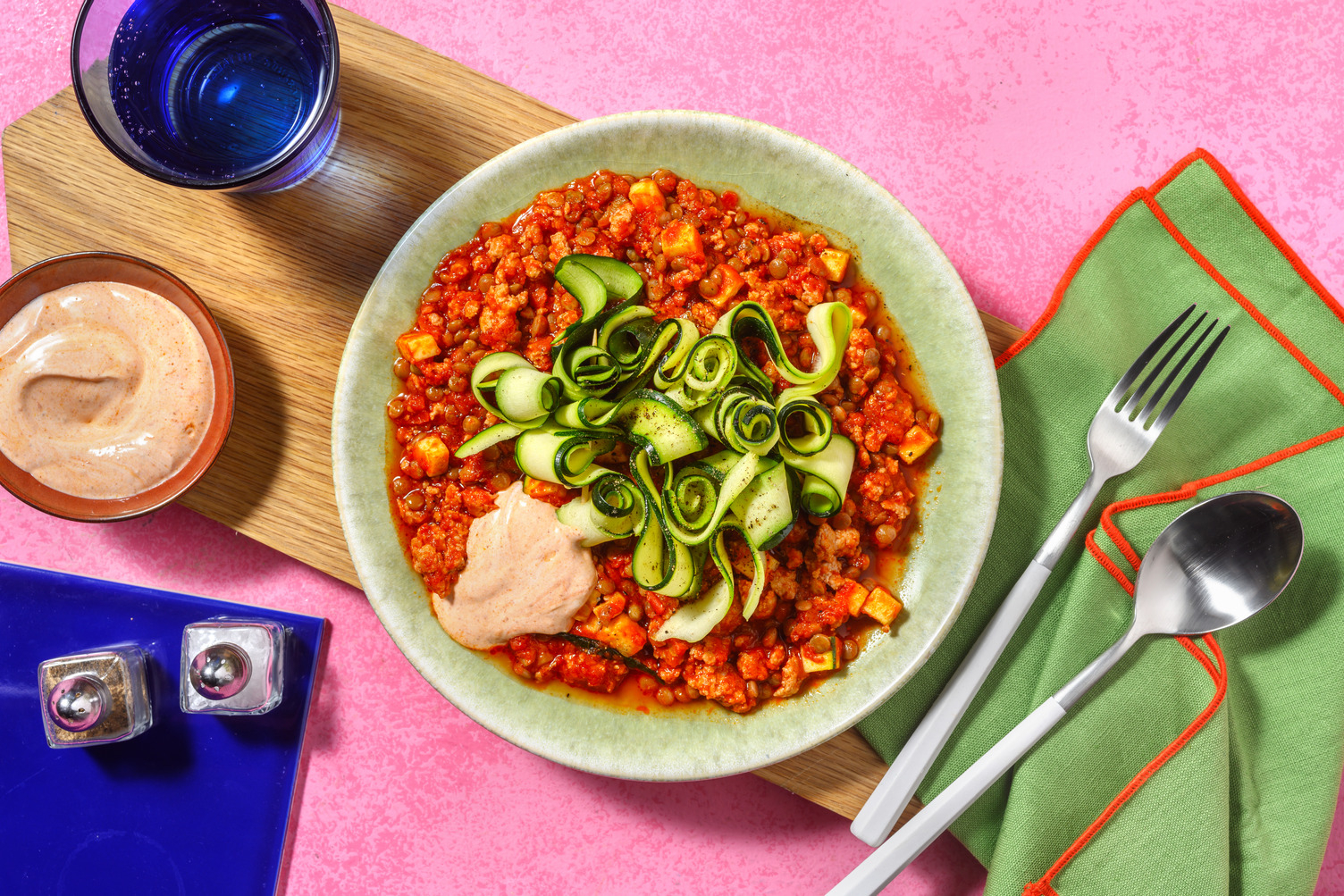 Dal de lentejas y carne de cerdo