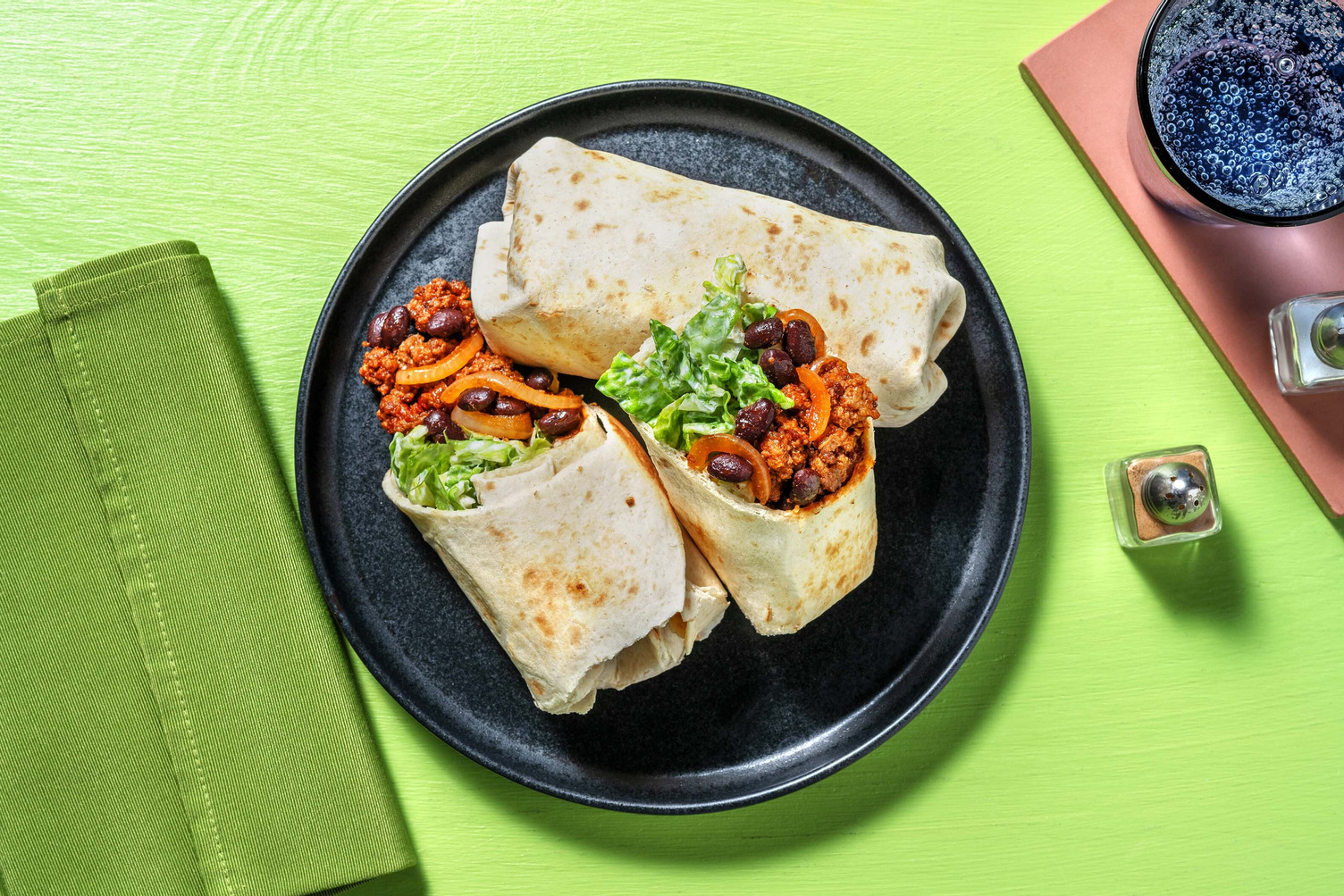 BBQ Burritos mit Bio-Hackfleisch