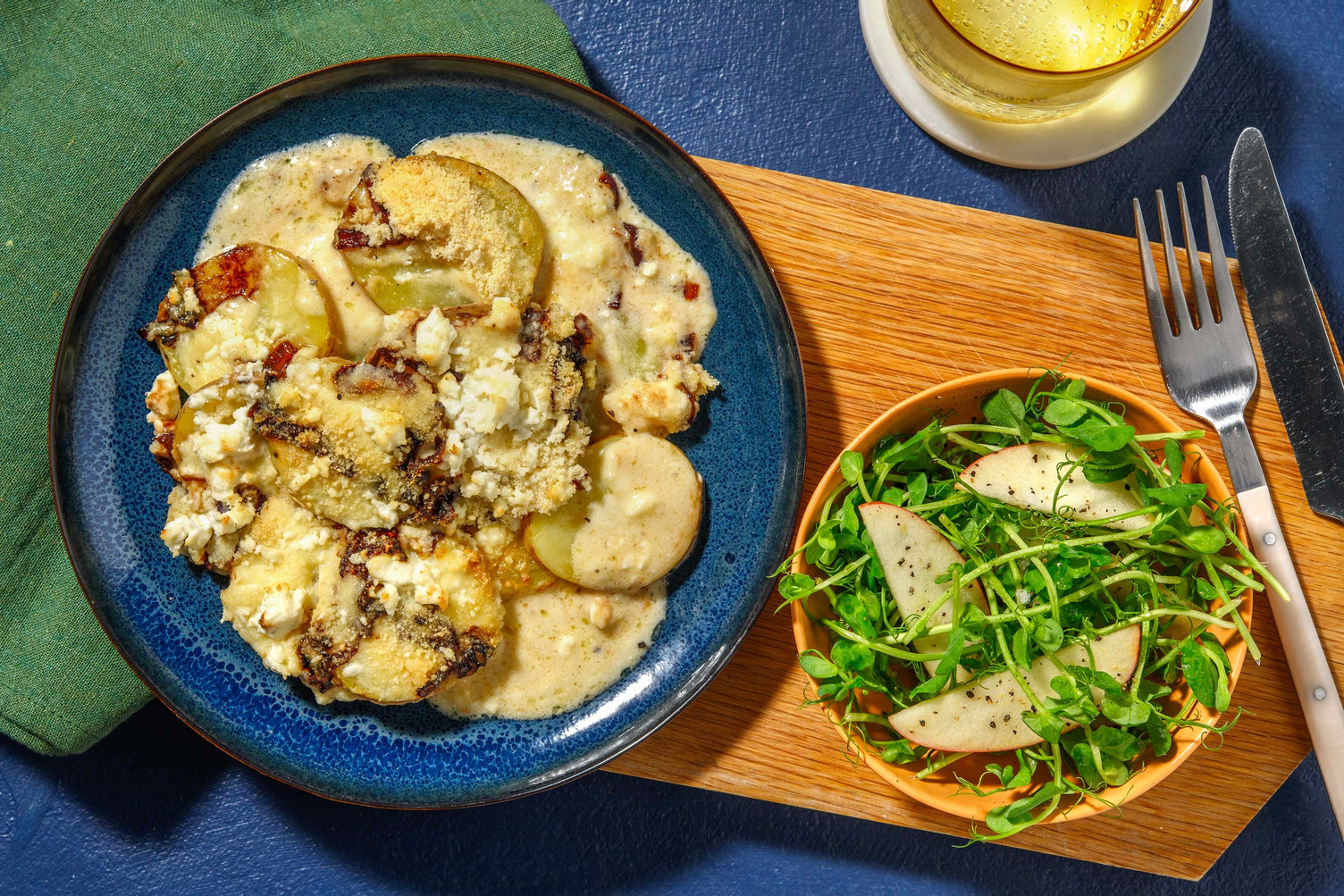 Double Cheese and Balsamic Onion Dauphinoise