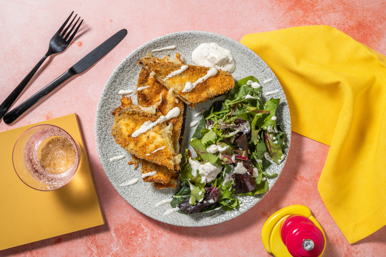 San jacobos crujientes de berenjena y queso