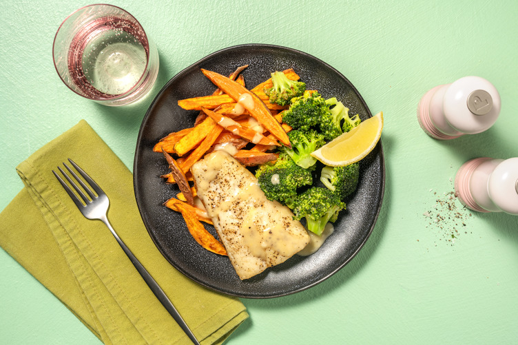 Lemony Hake and Broccoli