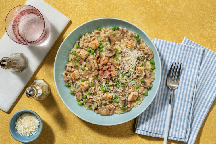 Big Daddy Bacon, Chicken and Mushroom Risotto