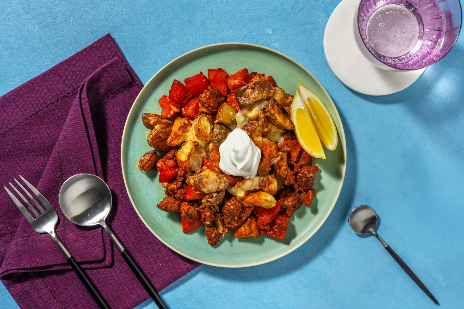 Mexican Style Cheesy Pork Hash