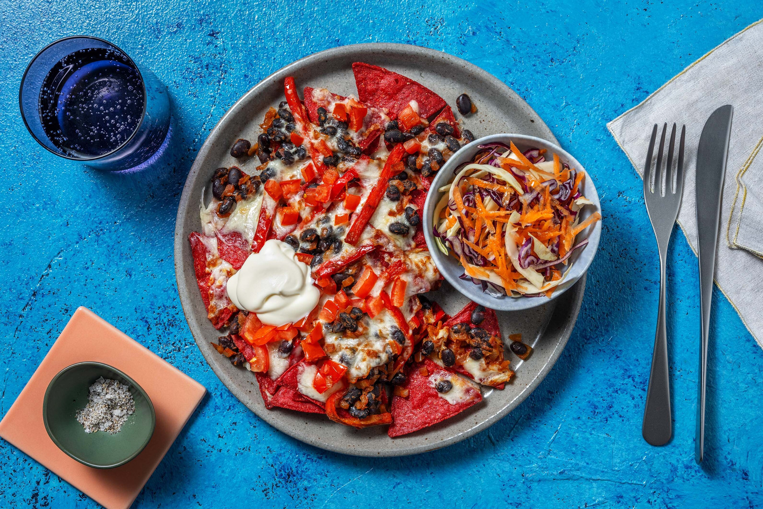 Loaded vegetarische nacho's