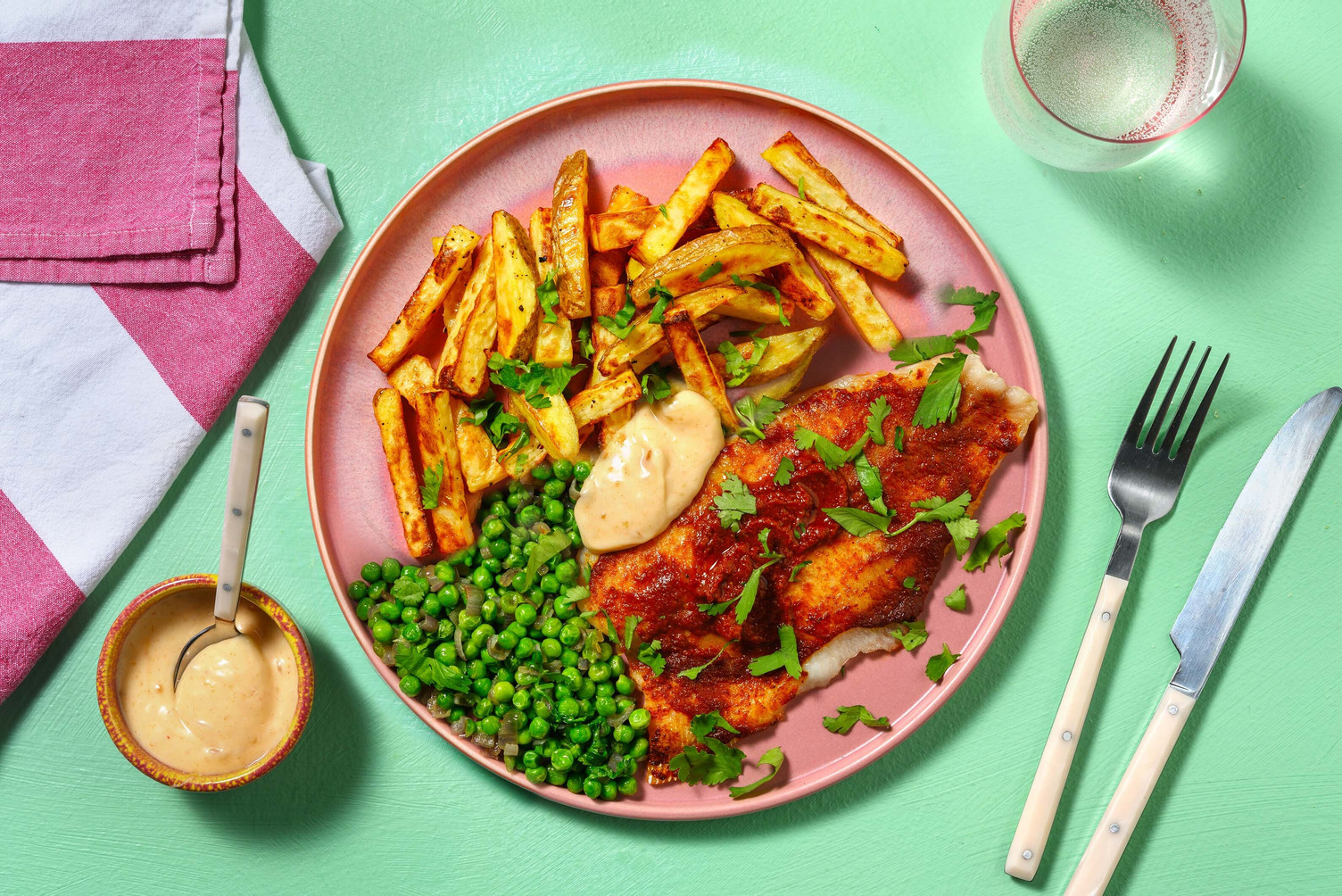 Korma Baked Basa and Chips