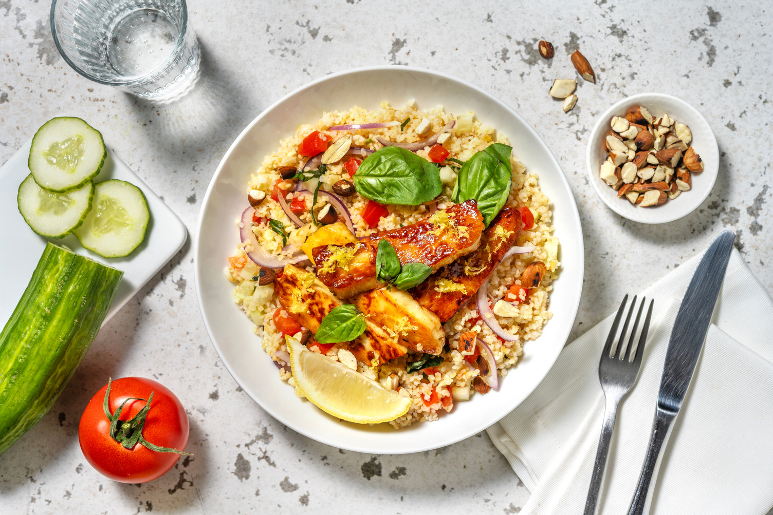 Bulgur aromatico e formaggio stile Cipro