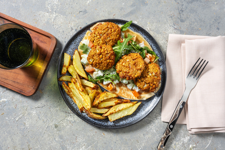 Homemade Falafel and Naan