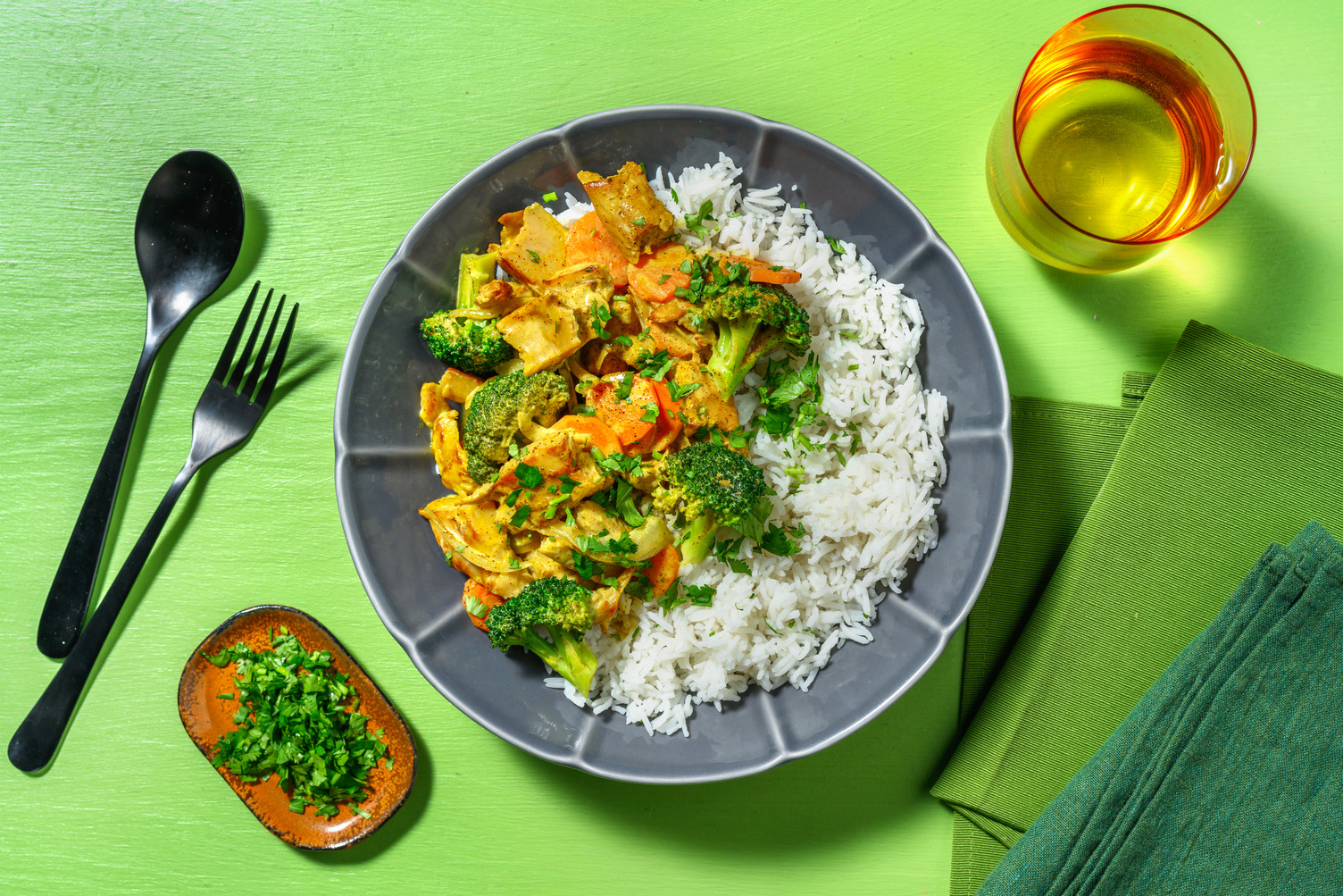 Curry de heura con verduras