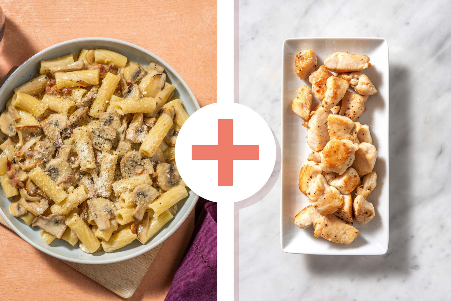 French Onion Style Creamy Chicken Breast Pasta 