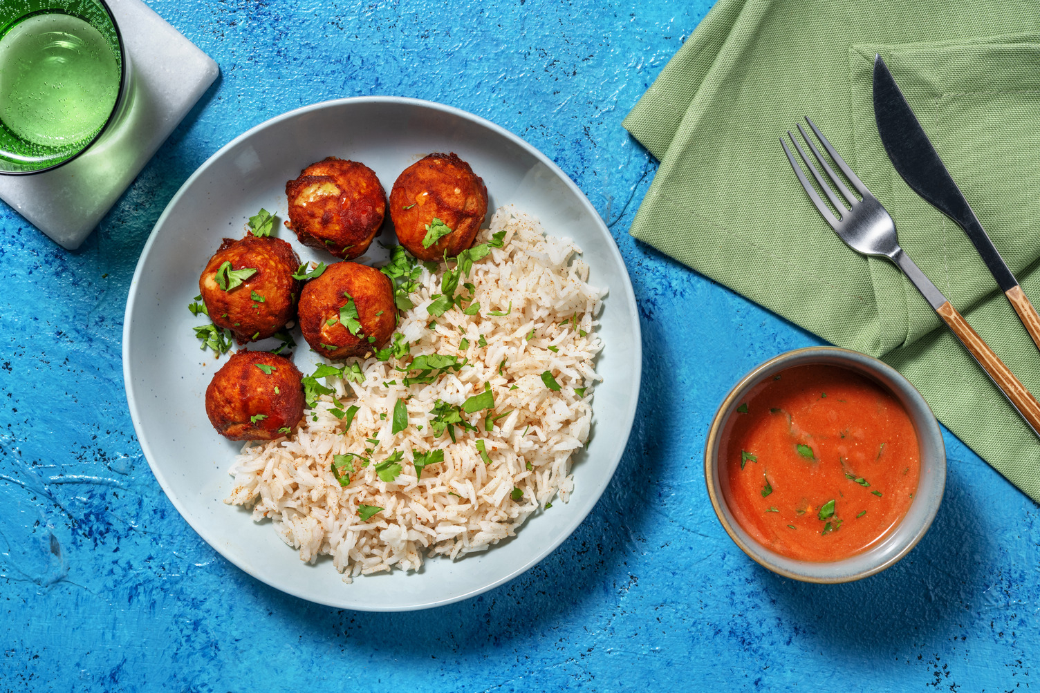 Bolitas de tofu glaseadas