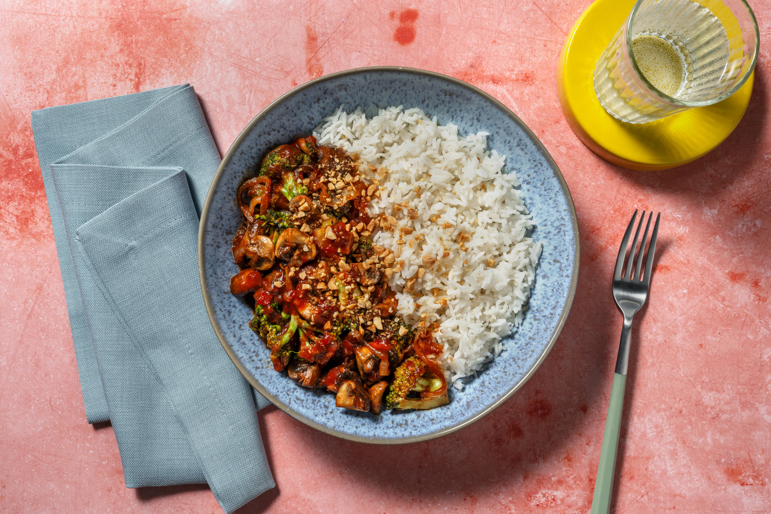 Salteado de verduras en salsa de chile dulce