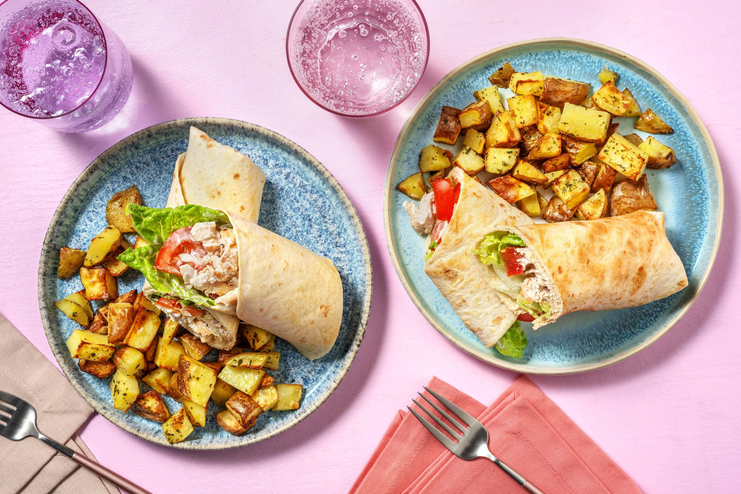 Cæsar-inspirert kyllingwraps