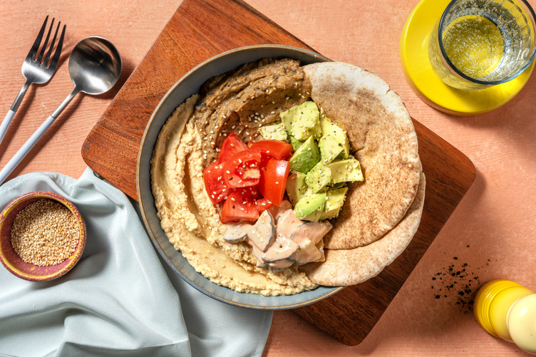 Middle Eastern Spiced Bell Pepper & Aubergine Loaded Naan