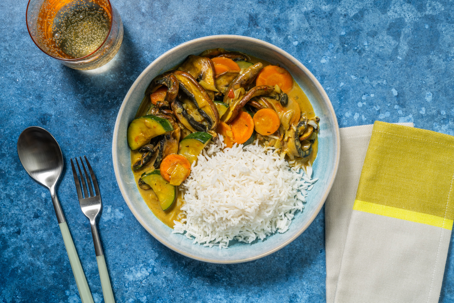 Curry cremoso ai funghi Portobello