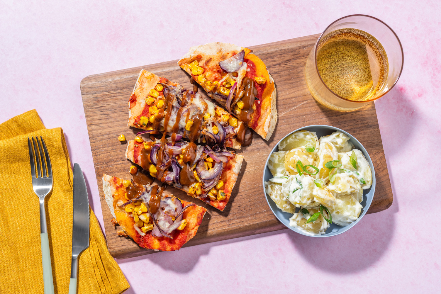 Sweetcorn and Onion Naanizza