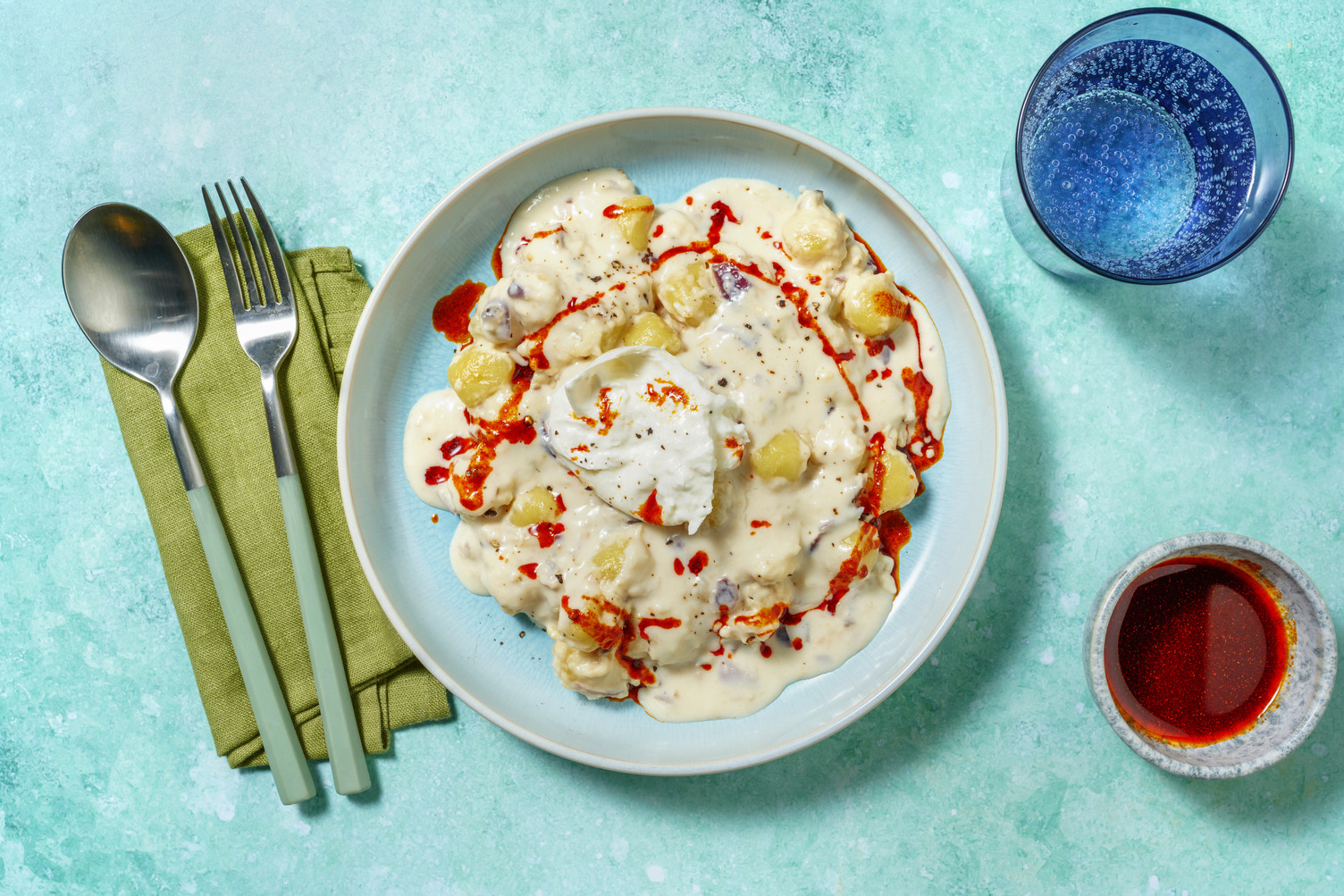 Gnocchis en salsa cremosa de burrata