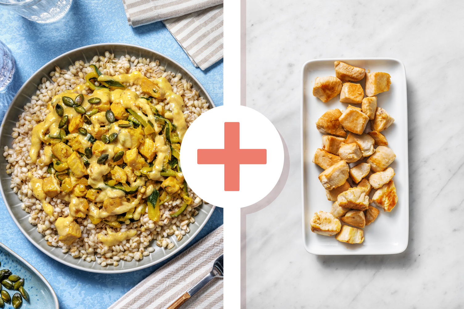 Lonza alla panna, zafferano e zucchine