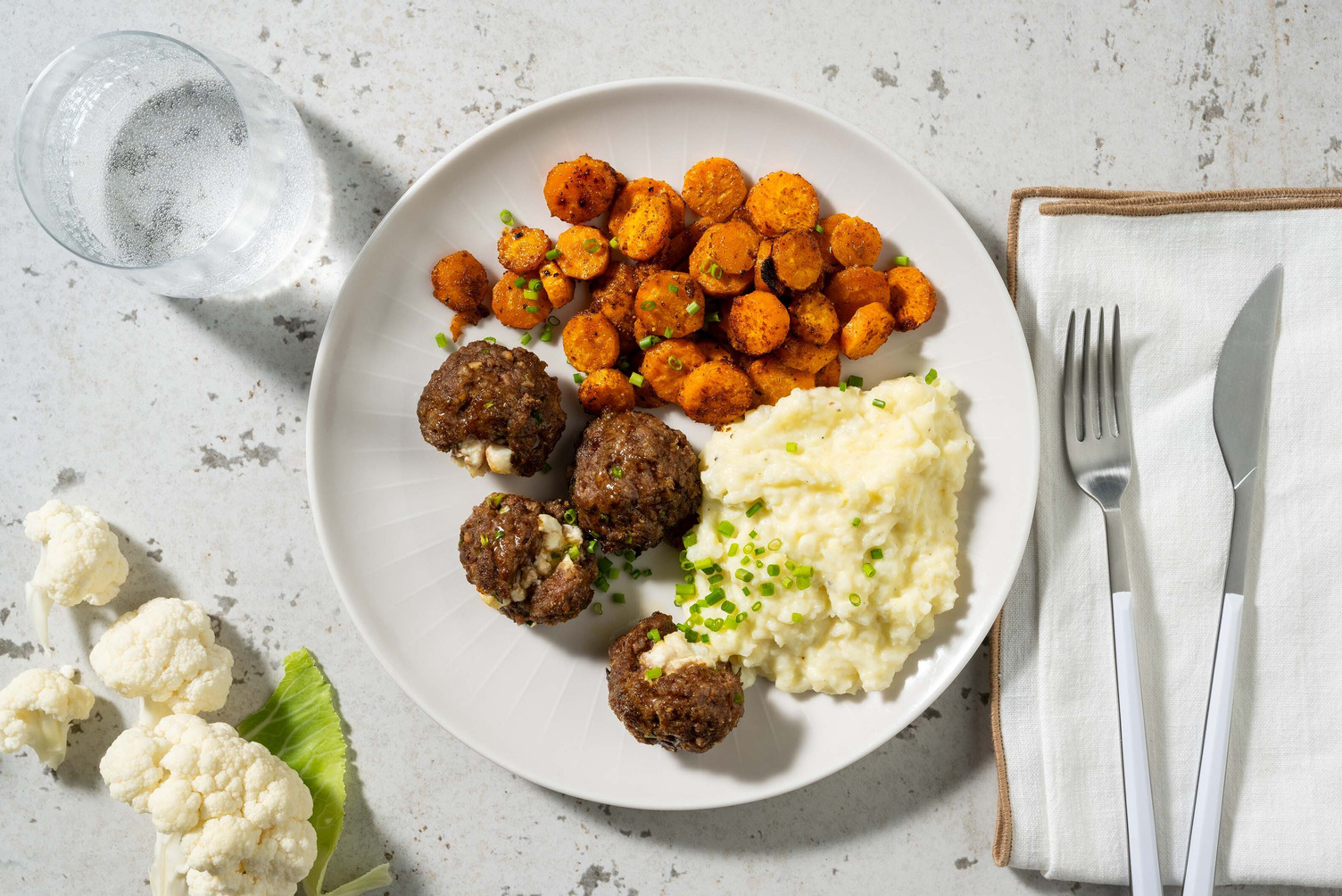 Carb Smart Cheese-Stuffed Meatballs