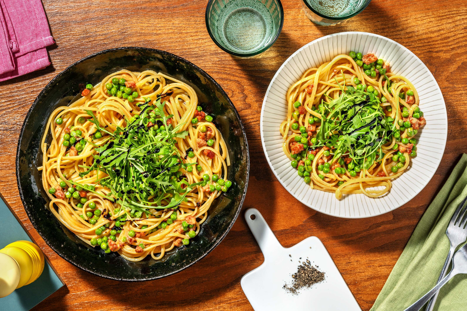 Chorizo Linguine in Creamy Sauce