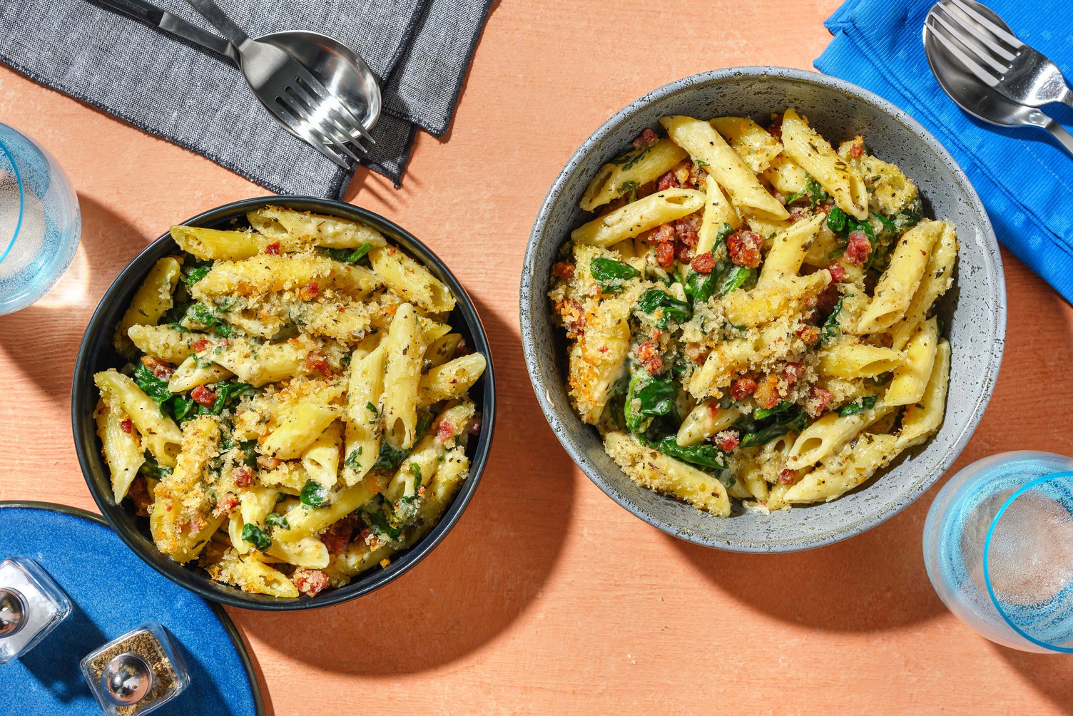 Cheese and Spinach Penne Bake