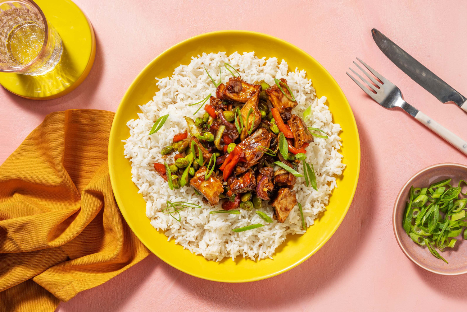 Sauté d’émincés végétarien en sauce teriyaki