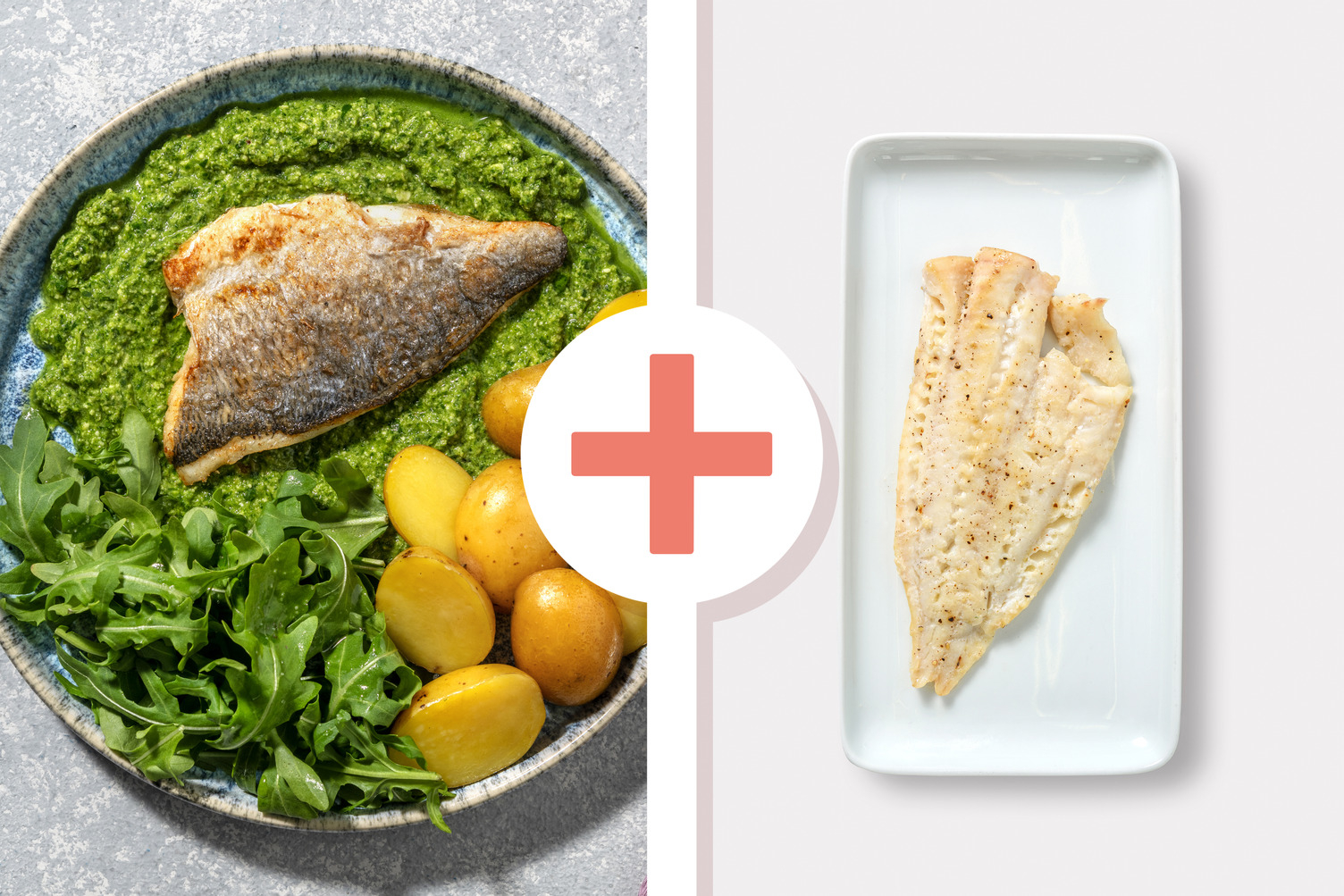 Filetti di orata al pesto di rucola e noci