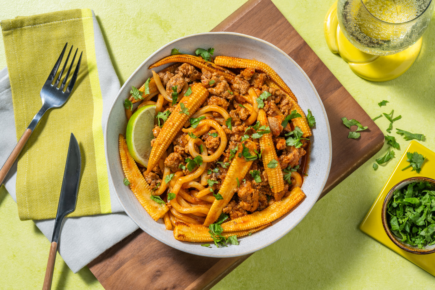 Fiery Gochujang Pork Udon