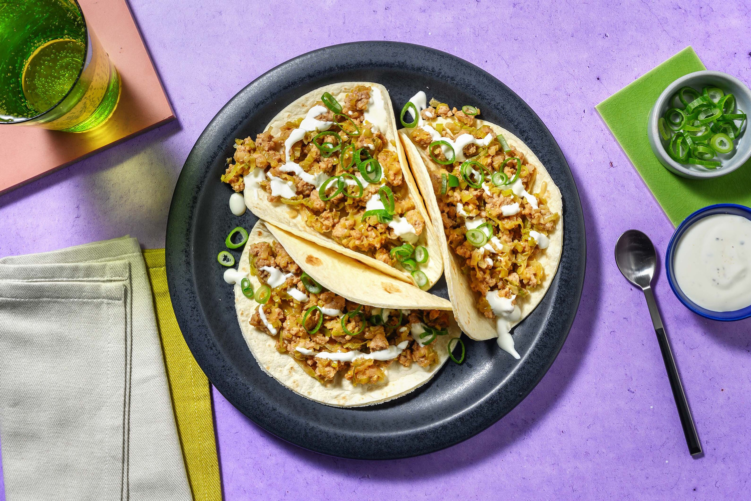 Umami-tacos al maiale macinato e miso