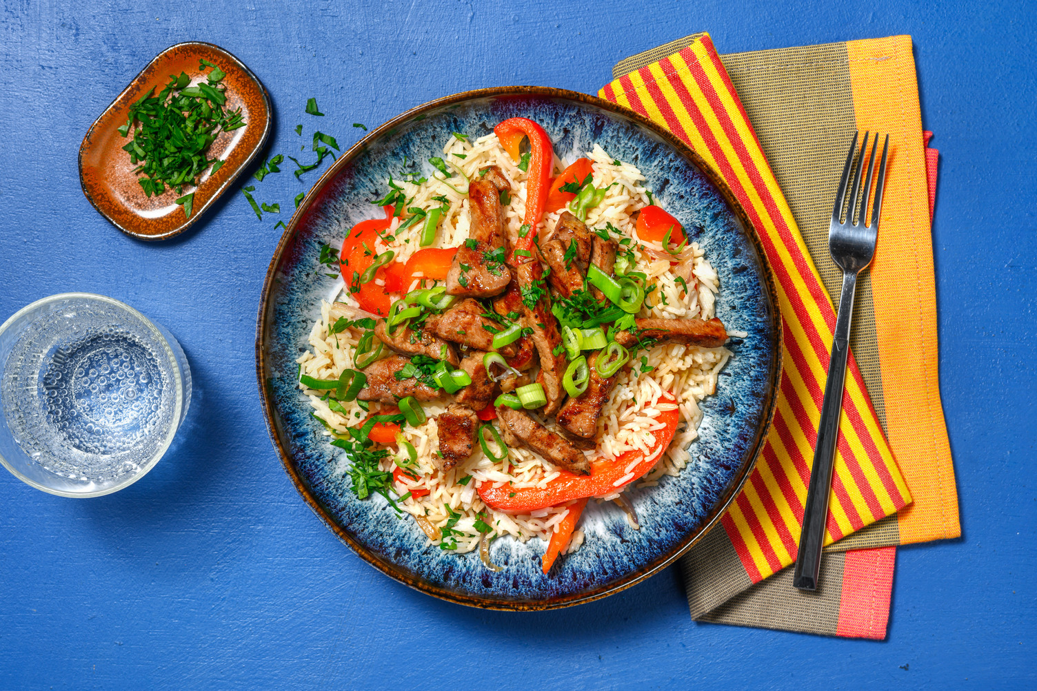 Ternera salteada en vinagreta asiática