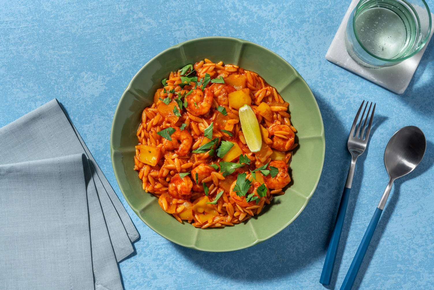 Paella-style Prawn Orzo
