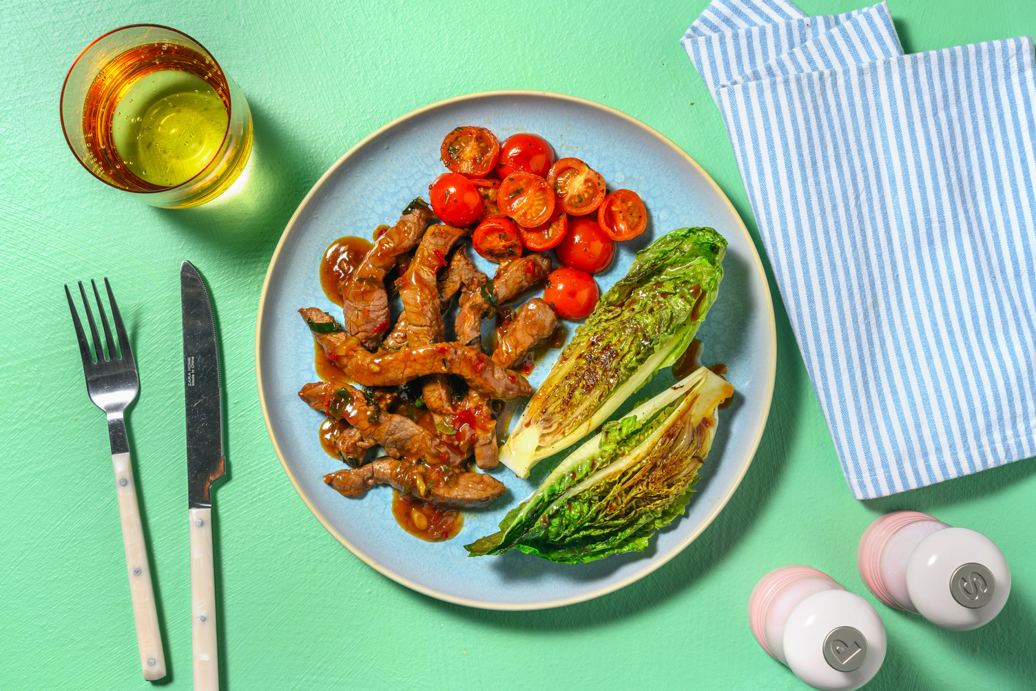 Ternera con salsa de chile dulce