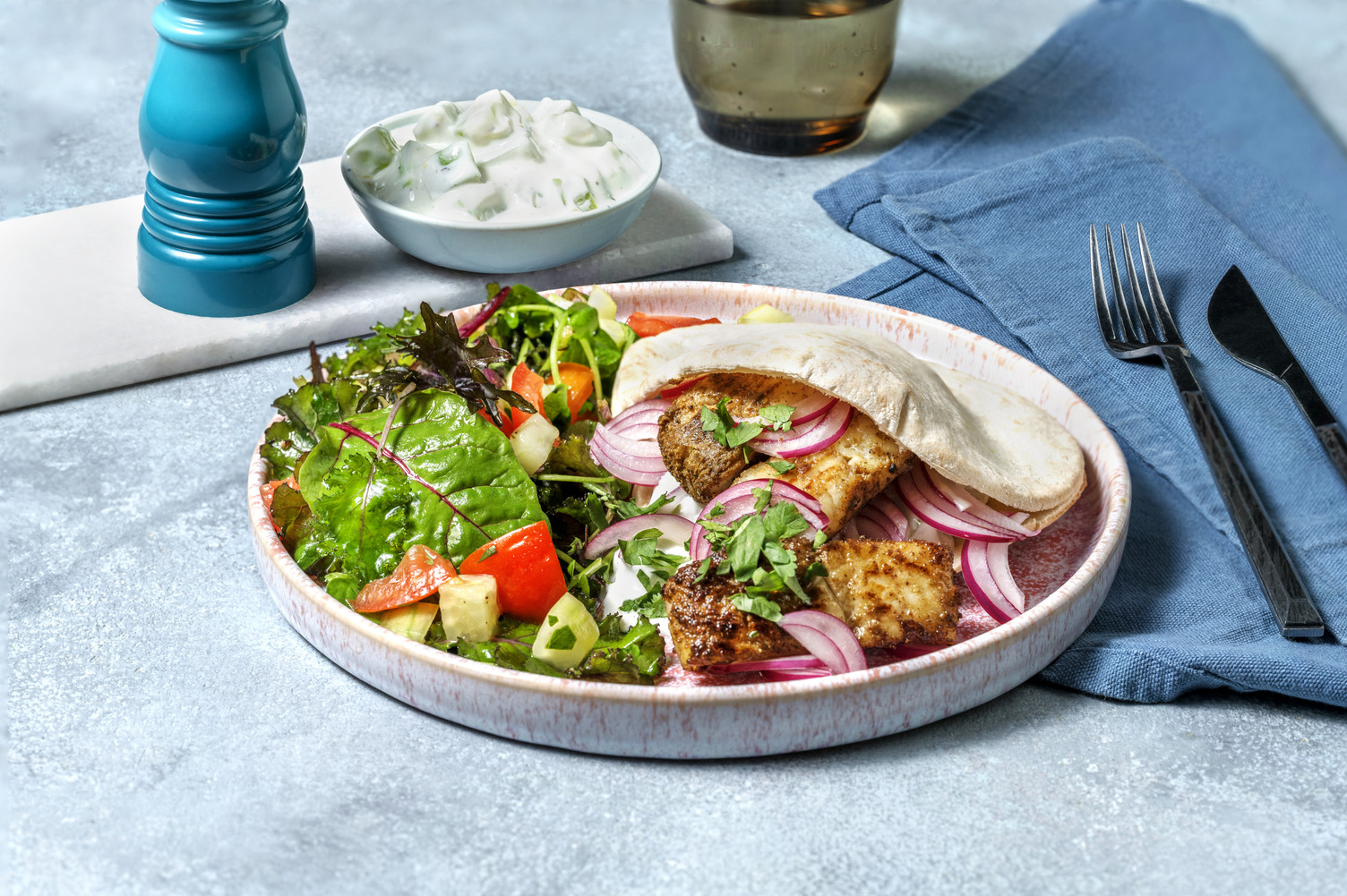 Shawarma de merluza al Ras-el-Hanout