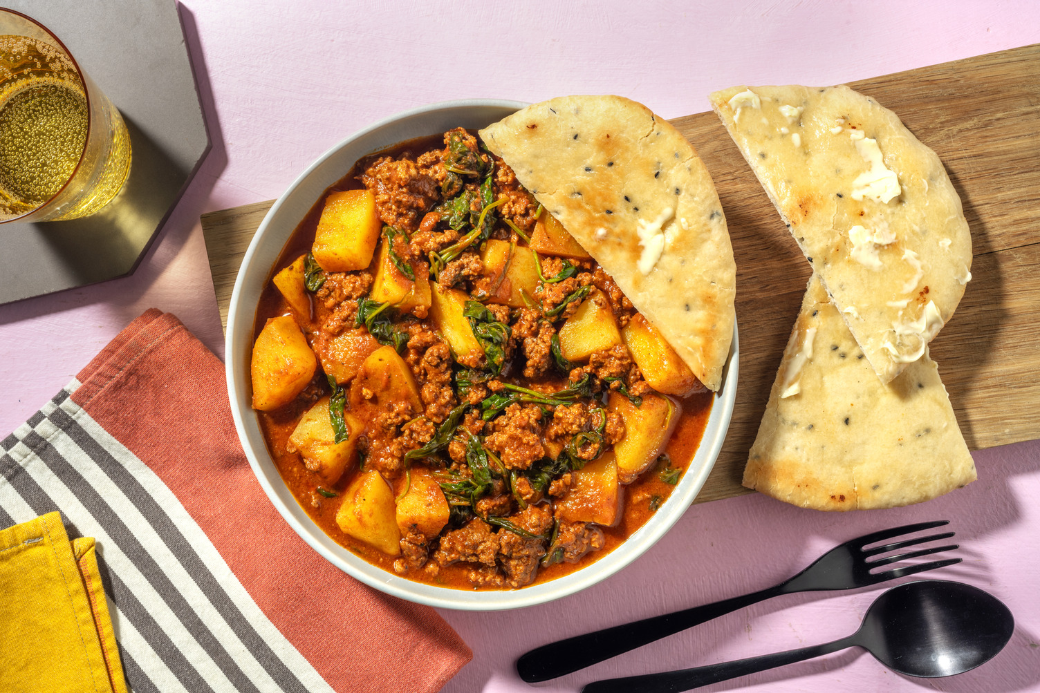Beef, Potato and Spinach Rogan Josh