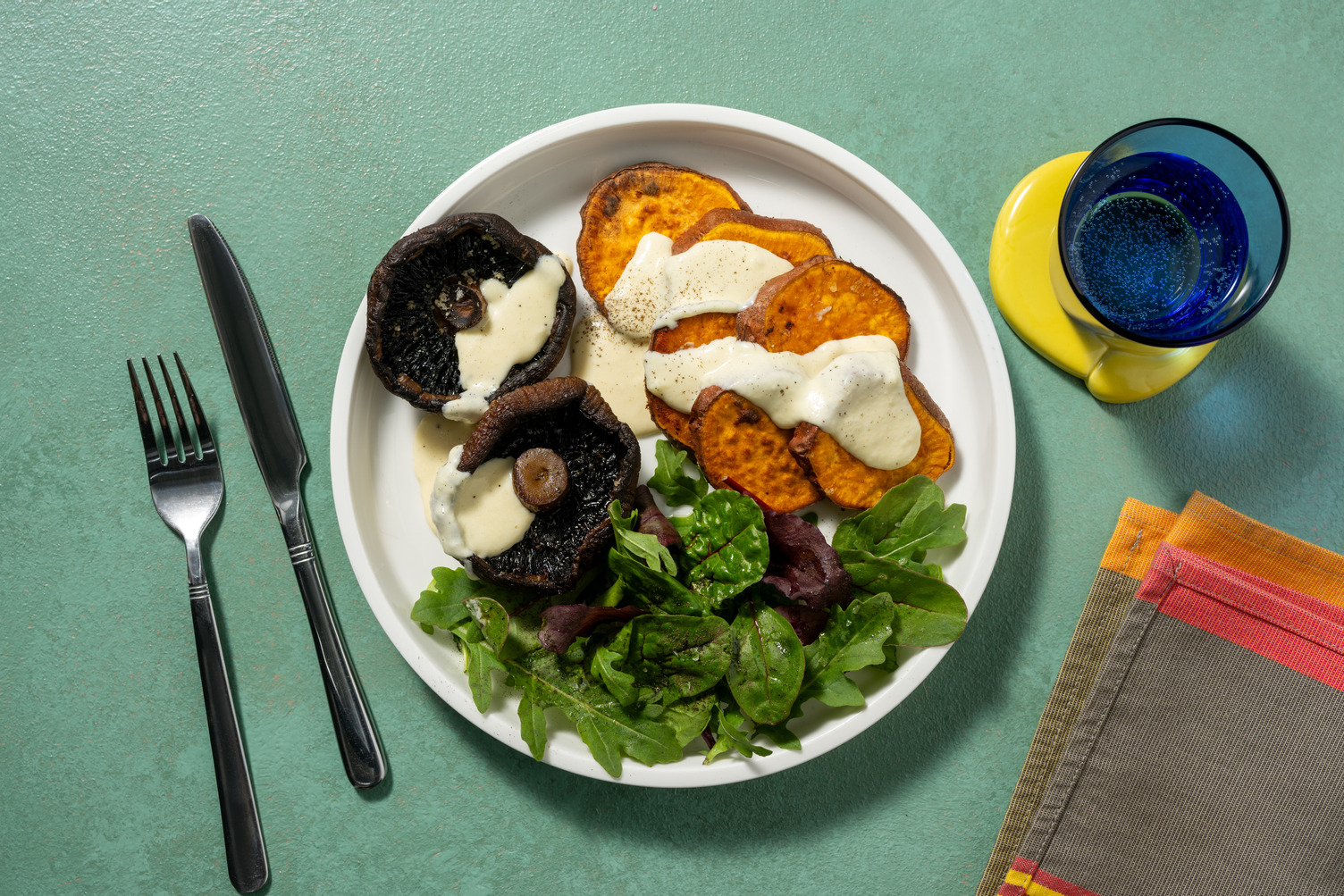 Funghi portobello arrosto e fontal filante