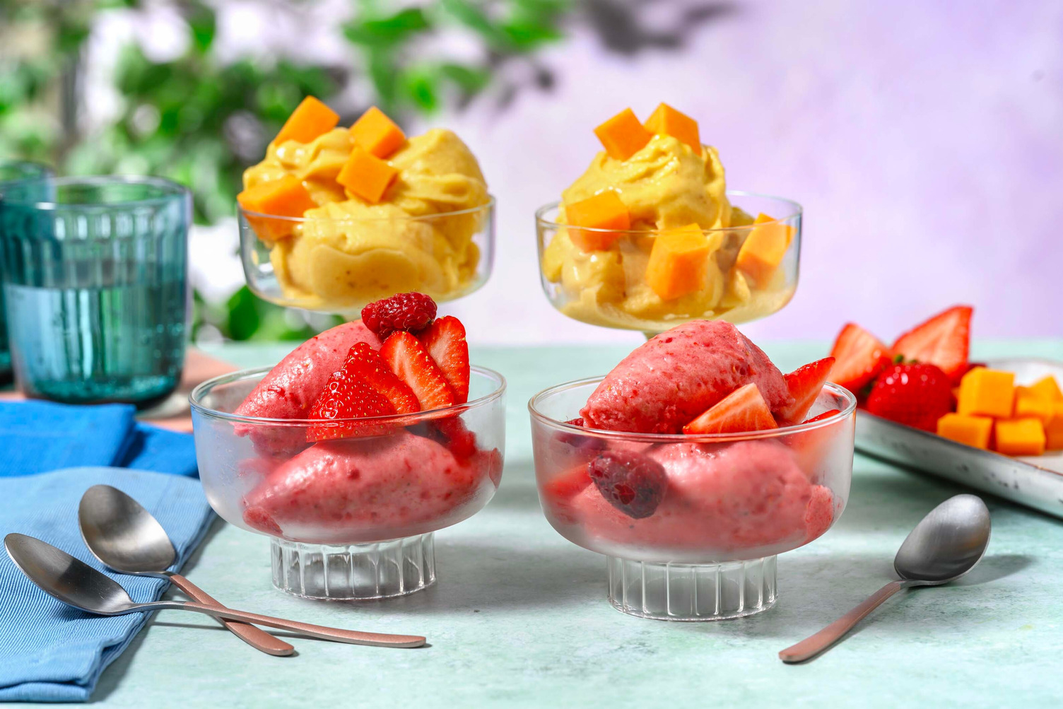 Zelfgemaakt sorbetijs | Twee zomerse smaken