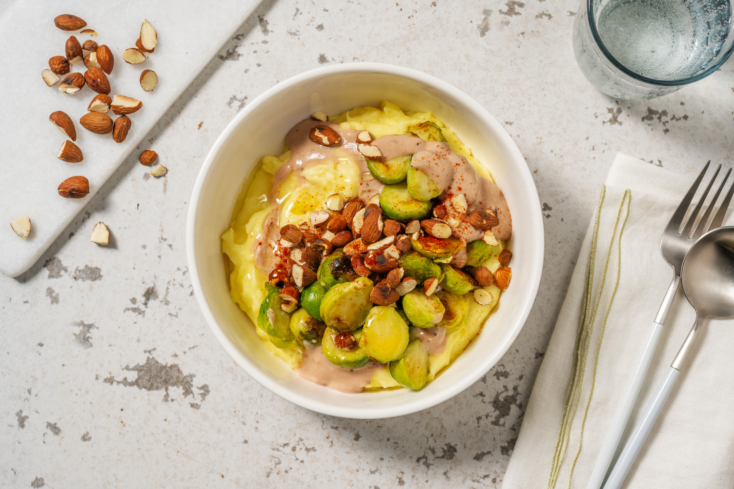 Crema soffice di patate e salsa alle alici