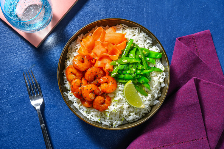 Viaje a Hawai: poke de langostinos teriyaki