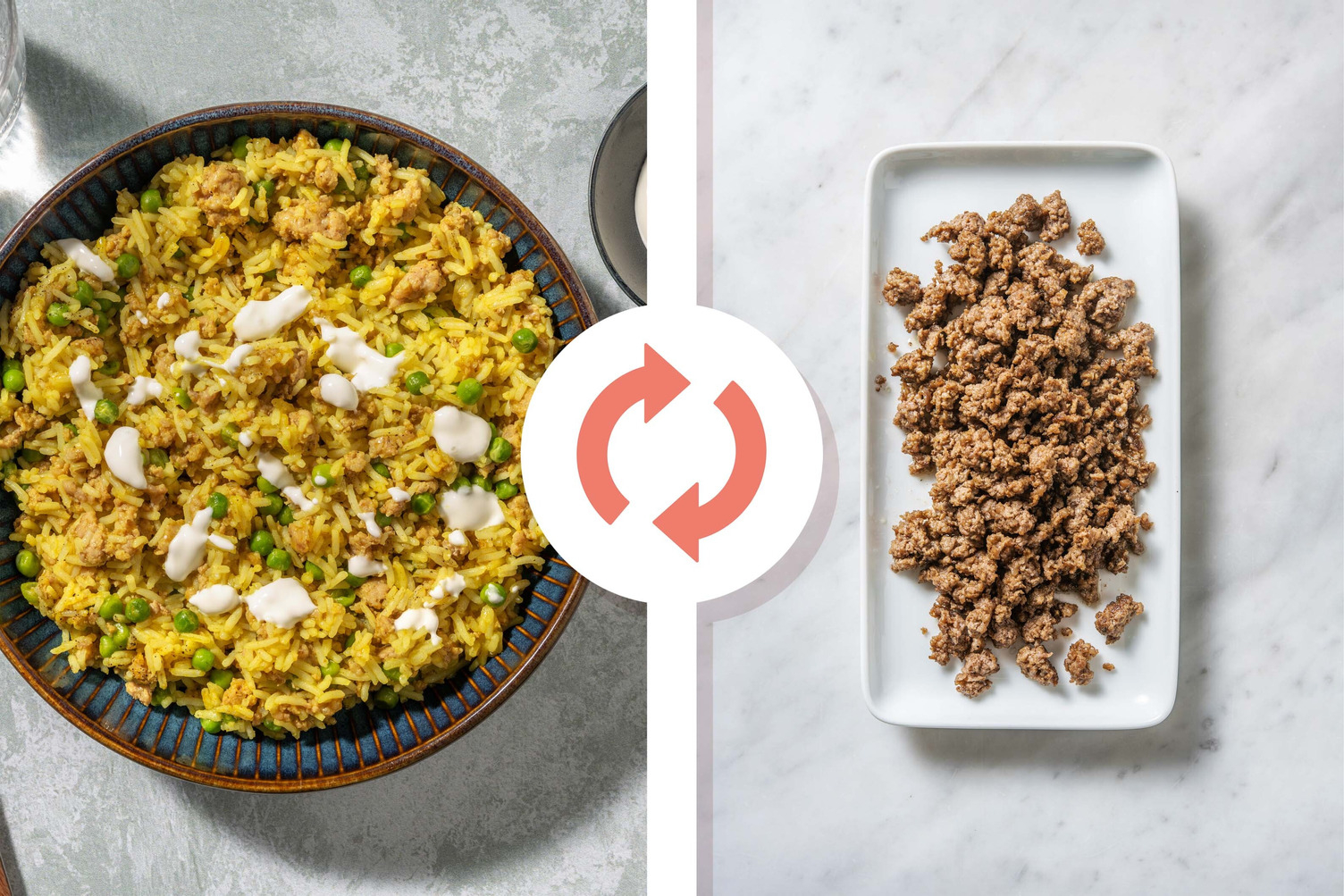 Korma Spiced Beef Pilaf and Mango Chutney