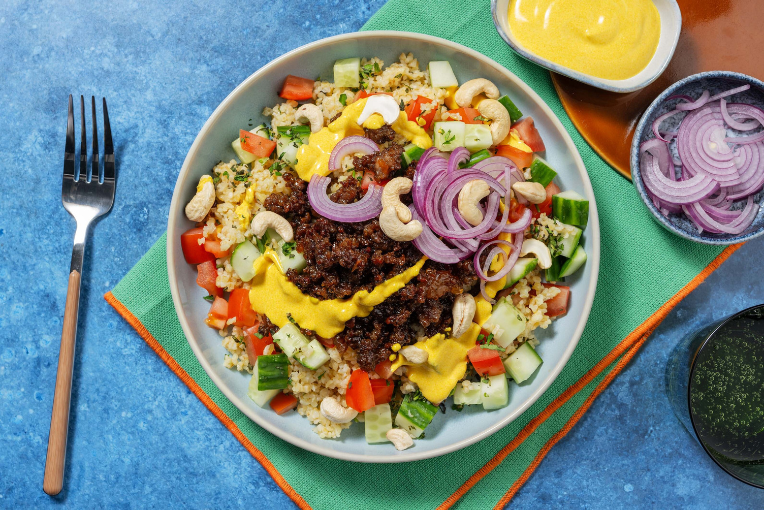 Indisk-inspirert vegetarbowl