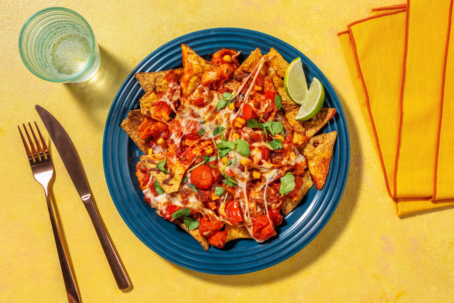 Nachos à la viande hachée et au cheddar