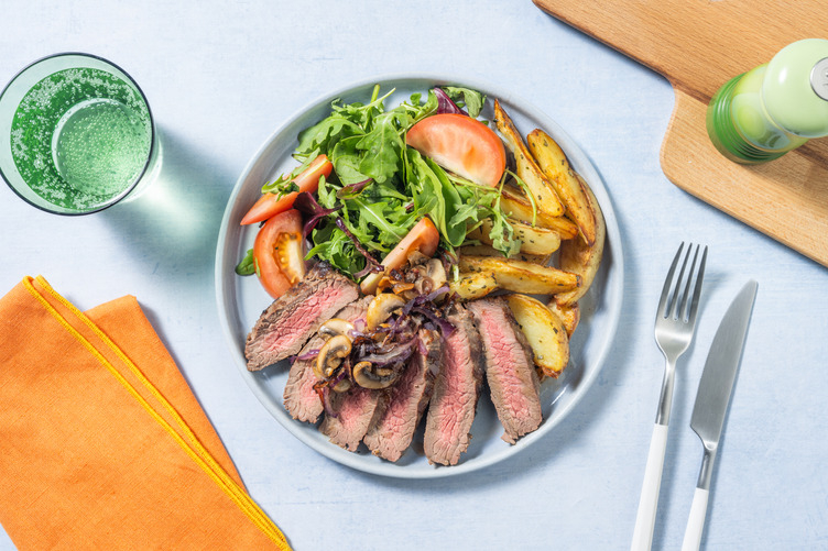 Filet mignon met aardappelpartjes