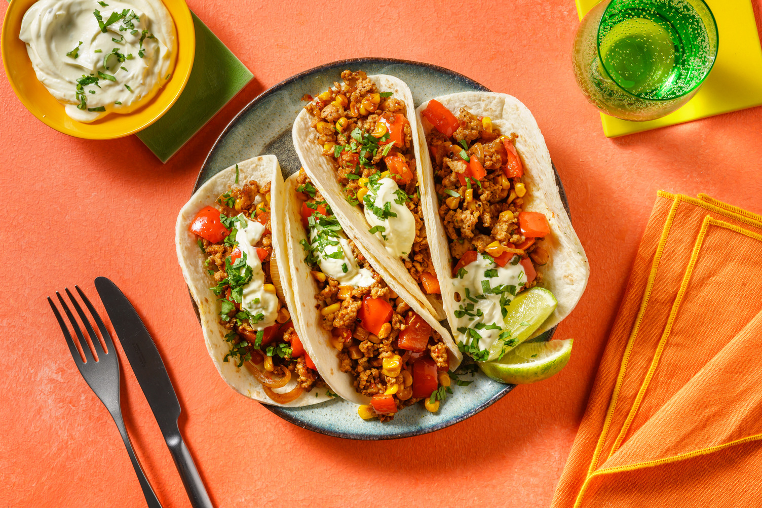 Pork and Sweetcorn Tacos